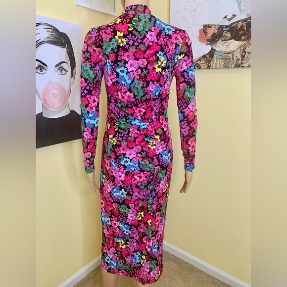 💫HP‼️💫 NWOT FUTURE COLLECTIVE - KAHLANA BARFIELD BROWN Floral Dress in Pink, XS - Picture 7 of 14